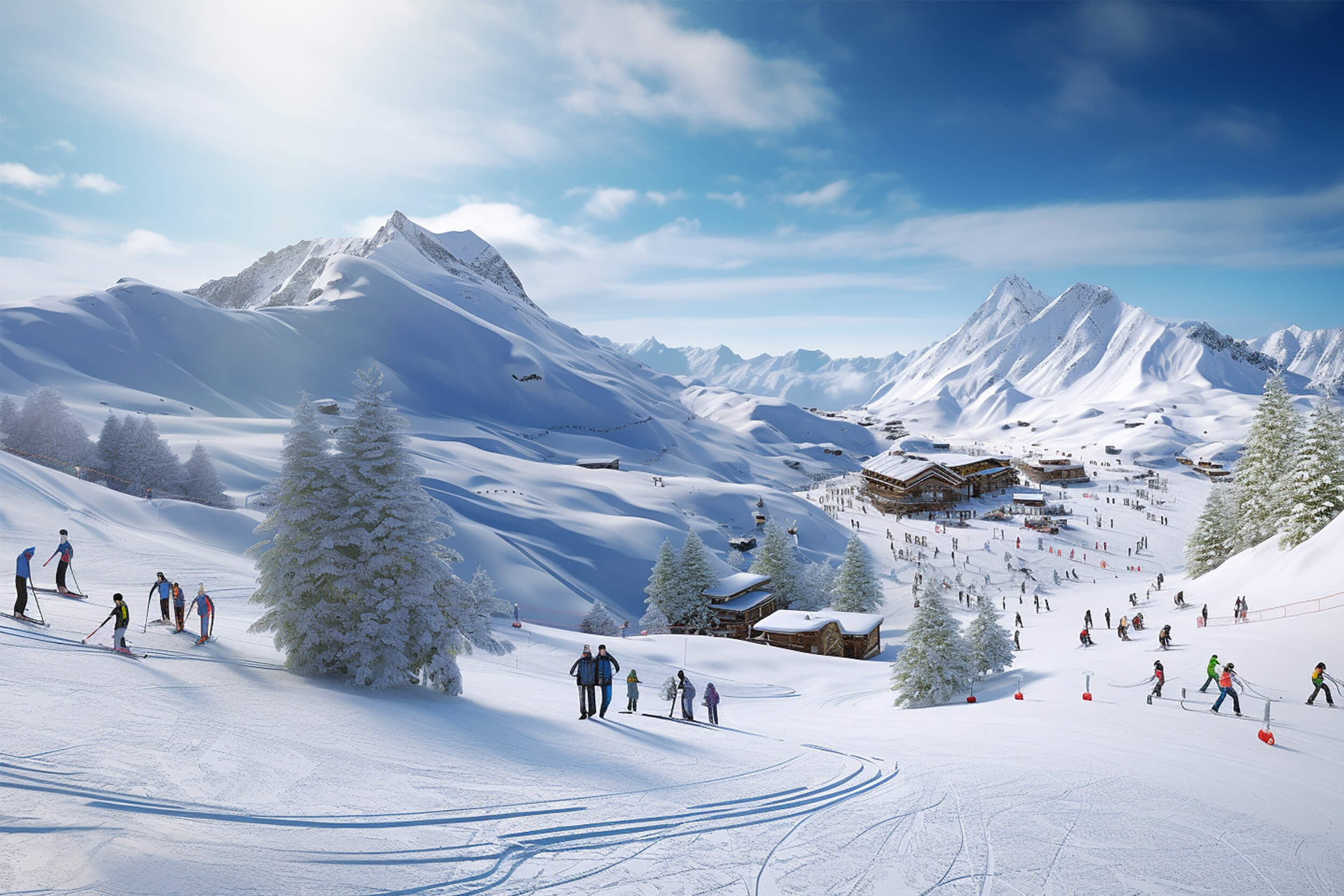 Skiers are out and about on the slopes of snow-covered South Tyrol - AlpineBits Alliance